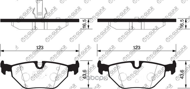 Тормозные колодки (TI-Guar). Артикул TG1189