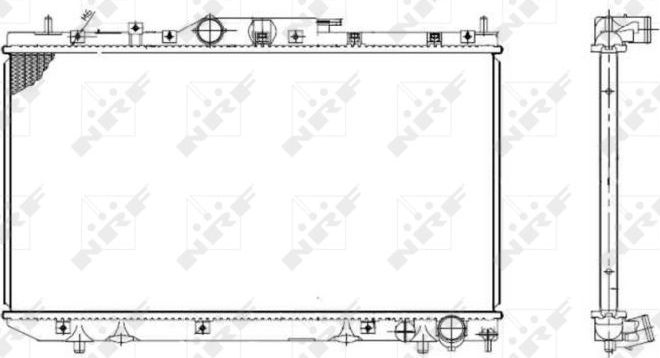 Радиатор охлаждения двигателя NRF (алюминий). Артикул 53420