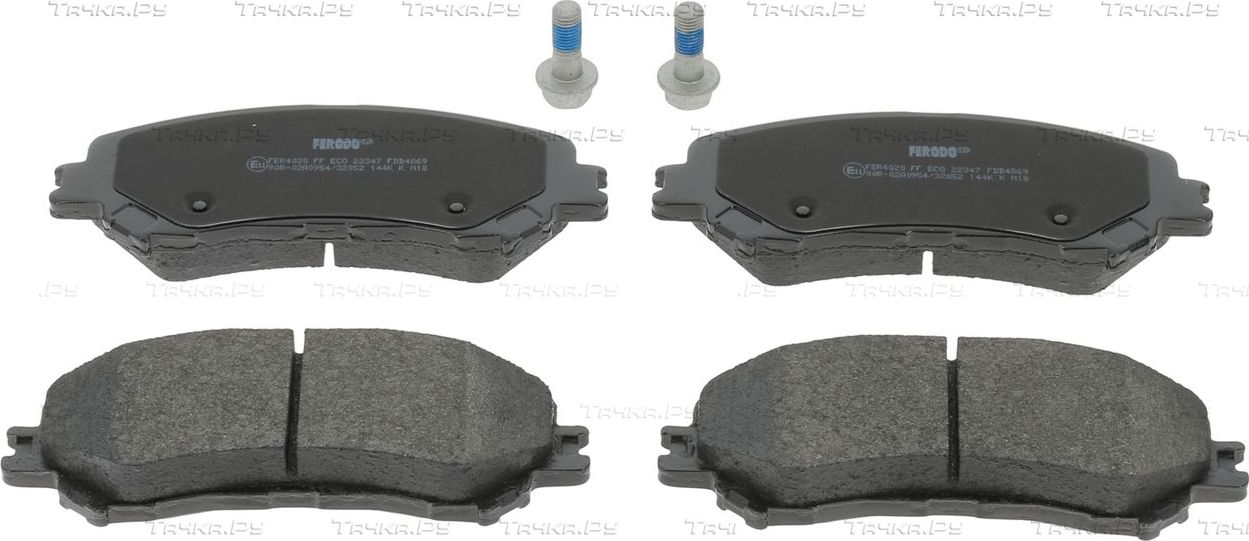 Тормозные колодки Ferodo Premier Eco Friction передние для Renault Grand Scenic IV 2016-2026. Артикул FDB4869