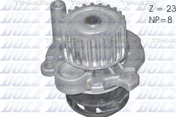 Помпа (водяной насос) Dolz для Volkswagen Polo IV 2005-2009. Артикул A186