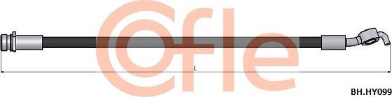 Тормозной шланг Cofle задний левый для Hyundai ix35 I 2010-2015. Артикул 92.BH.HY099