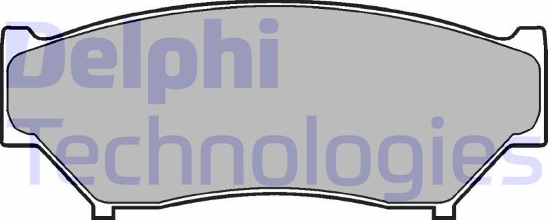 Тормозные колодки Delphi (Low-Metallic). Артикул LP967