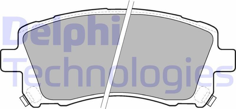 Тормозные колодки Delphi (Low-Metallic). Артикул LP1663