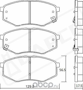 Колодки тормозные дисковые BP0679, комплект, (Bapco) Bapco. Артикул BP0679