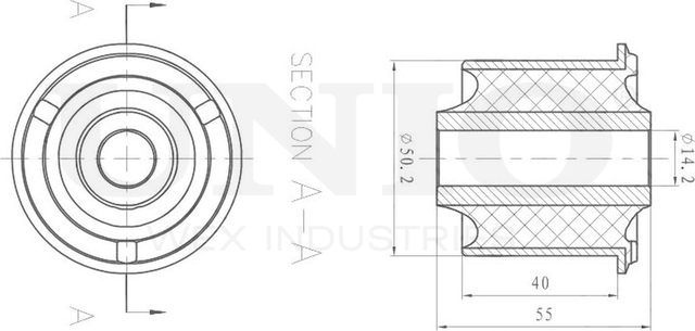 Сайлентблок рычага подвески (Unio). Артикул RMP-20209