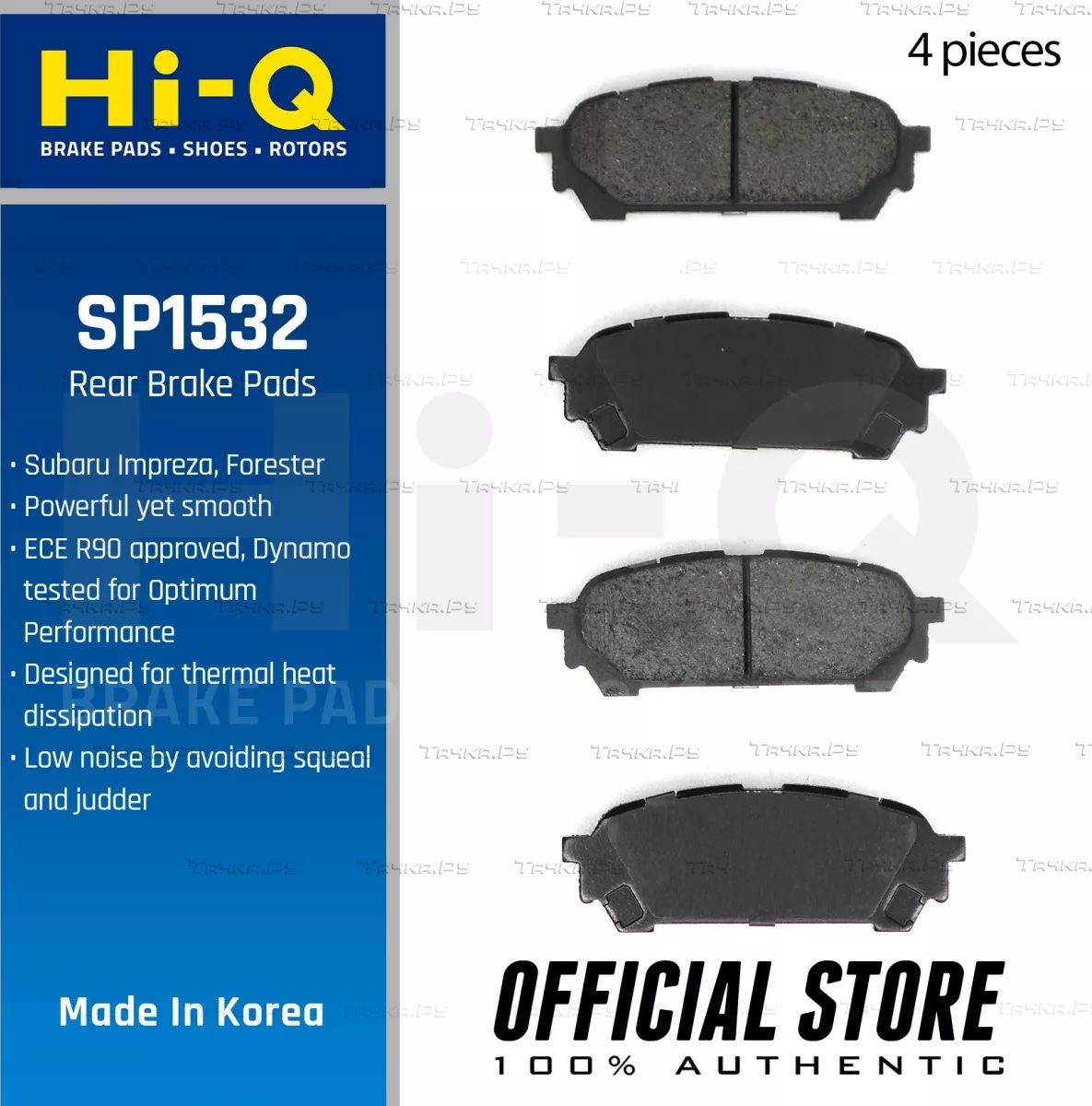 Тормозные колодки Sangsin Hi-Q задние для Subaru Forester II 2002-2008. Артикул SP1532