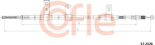 Трос ручника (тросик ручного тормоза) Cofle. Артикул 92.17.2126