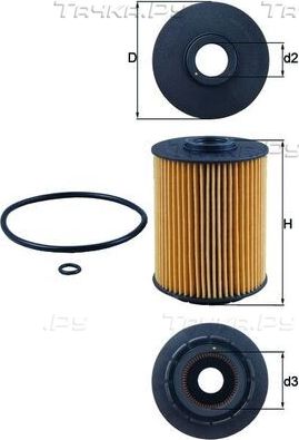 Масляный фильтр Mahle-Knecht. Артикул OX 356D