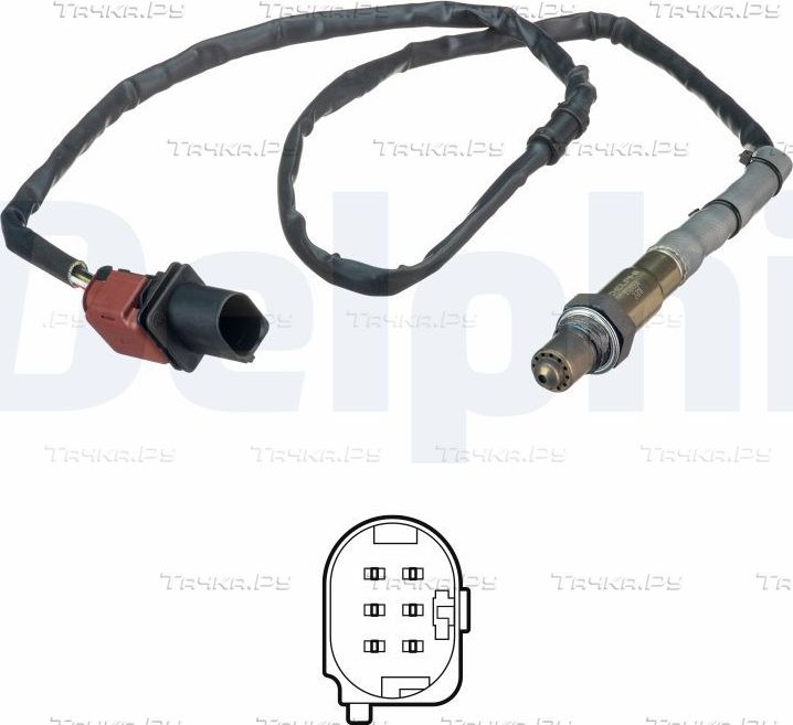 Лямбда-зонд (кислородный датчик) Delphi для SEAT Toledo III 2004-2009. Артикул ES20556-12B1