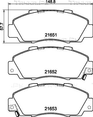 Тормозные колодки Nisshinbo передние для Honda Shuttle I 1994-2004. Артикул NP8003