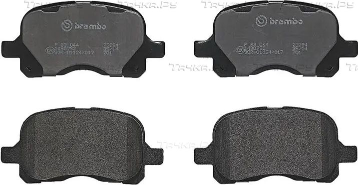 Тормозные колодки Brembo передние для Toyota Corolla E110 1997-2002. Артикул P 83 044