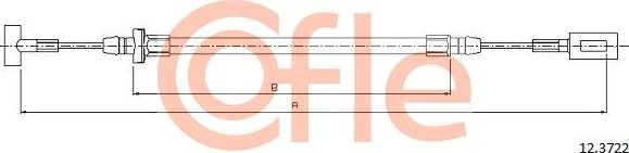 Трос ручника (тросик ручного тормоза) Cofle задний правый/левый для IVECO Daily III 1999-2007. Артикул 92.12.3722