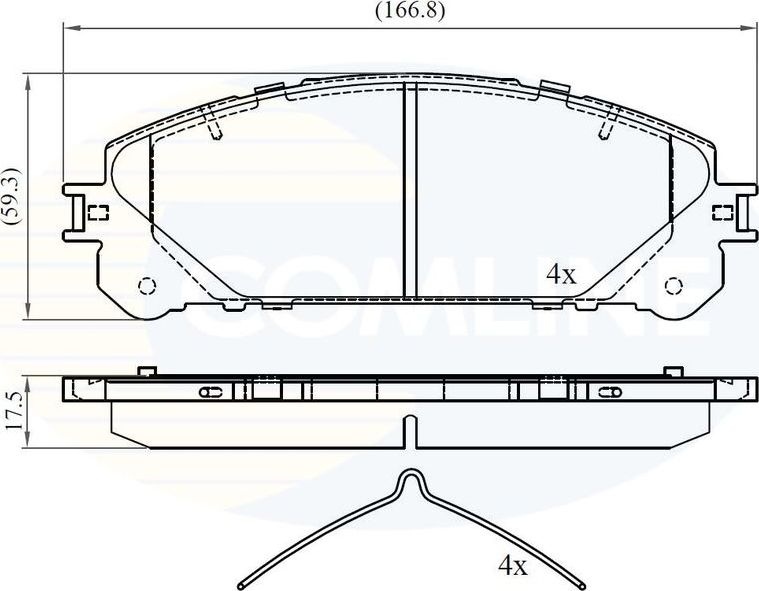 Тормозные колодки Comline Comline передние для Lexus RX IV 2015-2026. Артикул CBP02267