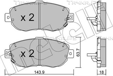 Тормозные колодки Metelli передние для Lexus SC II 2001-2010. Артикул 22-0756-0