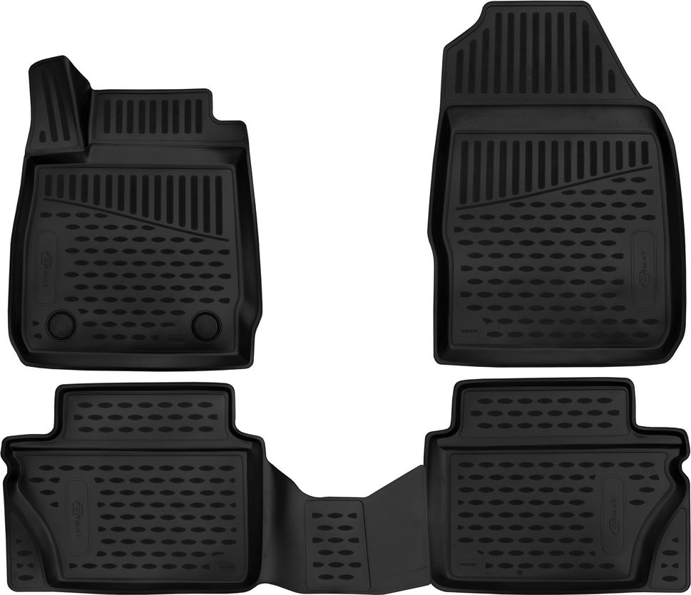 Коврики 3D Format c повышенной износостойкостью для салона Ford Fiesta VI рестайлинг 2015-2019. Артикул FORMAT.3D1658210k