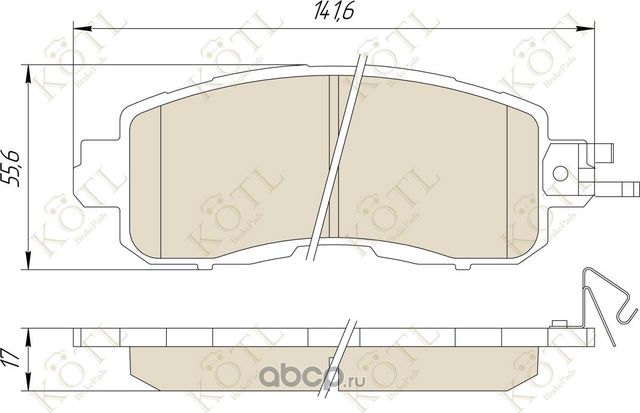 Колодки тормозные дисковые передние к-т NISSAN TEANA (Kotl) Kotl. Артикул 31kt