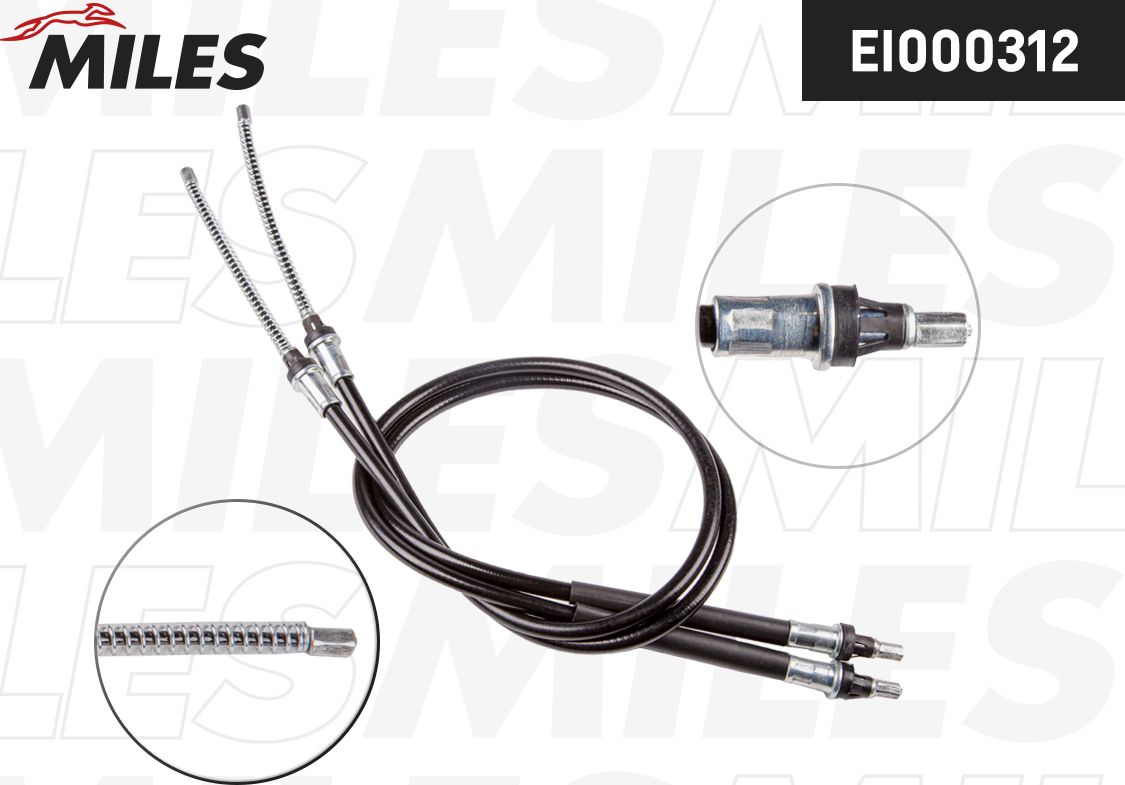 Трос ручника (тросик ручного тормоза) Miles. Артикул EI000312