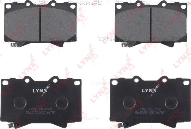 Тормозные колодки LYNXauto передние для Lexus LX 470 1998-2008. Артикул BD-7503