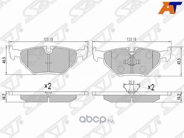 Колодки тормозные RR BMW 3 E46-E36 (SAT). Артикул ST34216778168