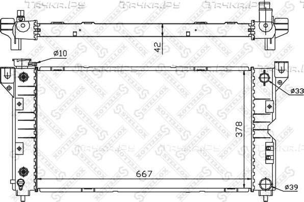 Радиатор охлаждения двигателя Stellox. Артикул 10-25283-SX