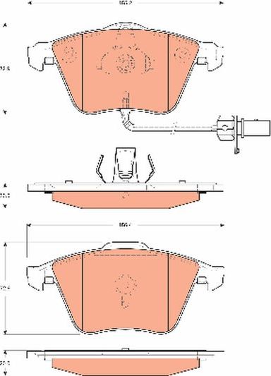 Тормозные колодки TRW. Артикул GDB1689