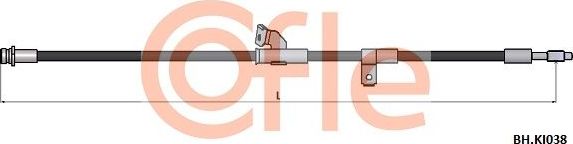 Тормозной шланг Cofle передний правый для Kia Magentis II 2005-2010. Артикул 92.BH.KI038
