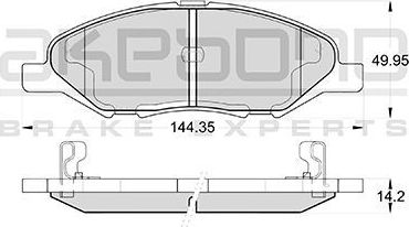 Тормозные колодки Akebono Standard. Артикул AN-675WK