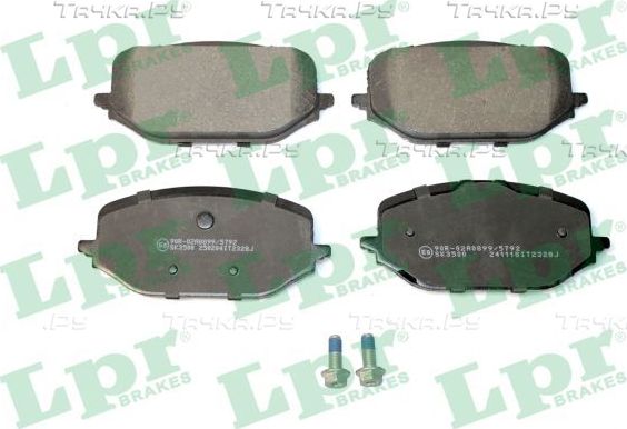Тормозные колодки LPR передние для Peugeot Partner III 2021-2026. Артикул 05P2328