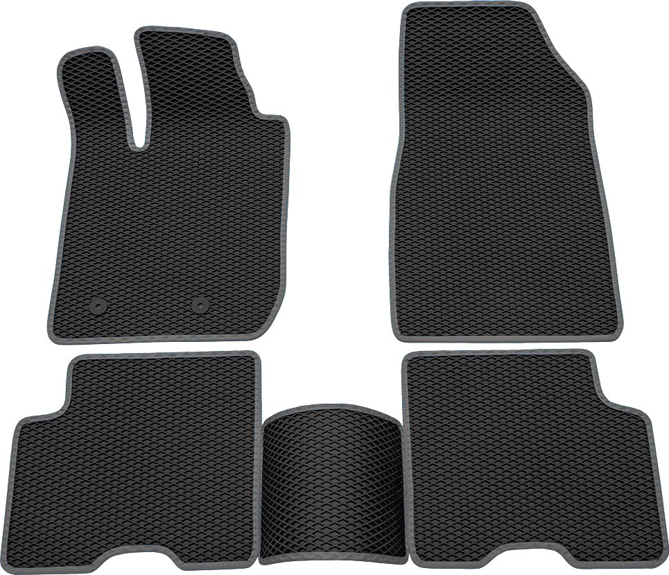 Коврики Rezkon EVA для салона Renault Arkana I 2019-2026 Серый кант. Артикул 9029040102