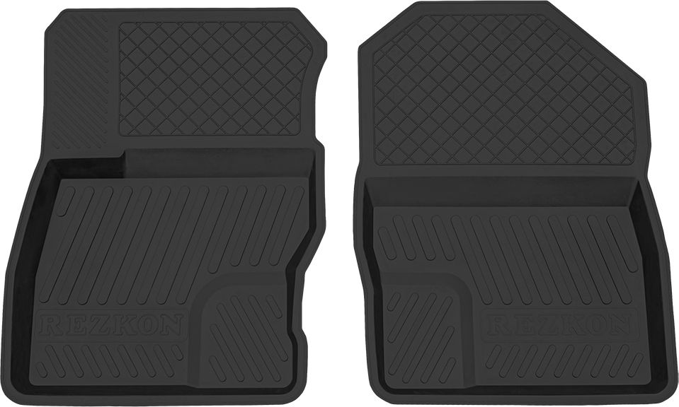 Коврики Rezkon резиновые передние для салона Ford Focus II 2008-2011. Артикул 1516010100