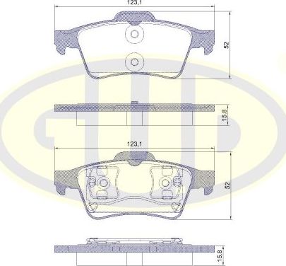 Тормозные колодки G.U.D.. Артикул GBP880118