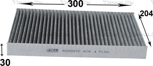Салонный фильтр JS Asakashi для Audi S4 II (B6) 2003-2004. Артикул AC0007C