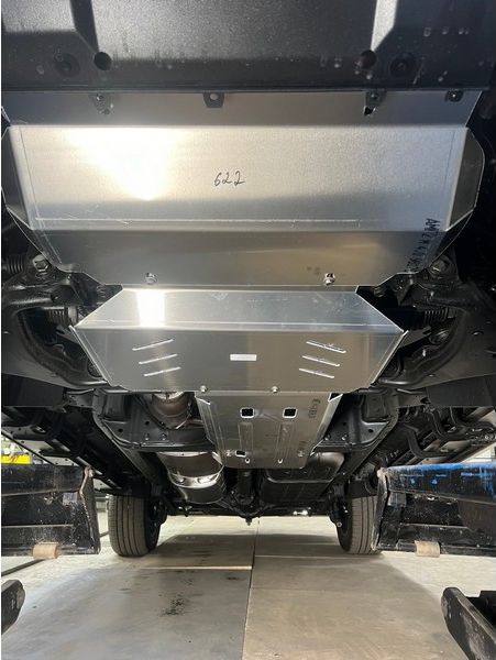 Защита алюминиевая ТСС (4 мм) для радиатора, переднего моста, КПП и РК Haval H9 II 2024-2026. Артикул ZKTCC00718K