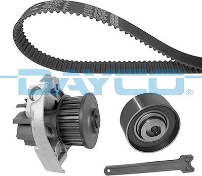 Помпа (водяной насос) с комплектом ремня ГРМ Dayco. Артикул KTBWP4662