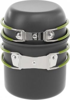 Набор посуды Helios 1-2 персоны, анодированный алюминий. Артикул CAMPSOR-2031