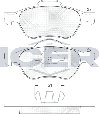 Тормозные колодки Icer. Артикул 181431