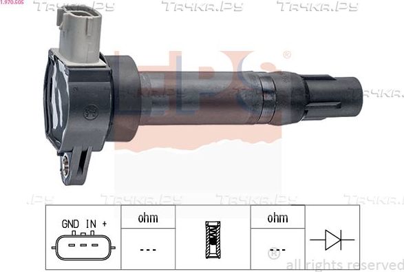 Катушка зажигания EPS Made in Italy - OE Equivalent для Mitsubishi Lancer X 2008-2017. Артикул 1.970.505