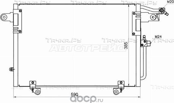 Радиатор кондиционера AUDI 100 90-97 (SAT). Артикул STAD013940