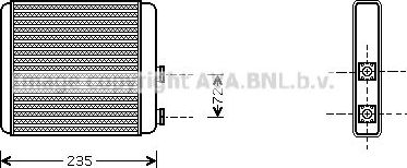 Радиатор отопителя (печки) AVA. Артикул OL6321