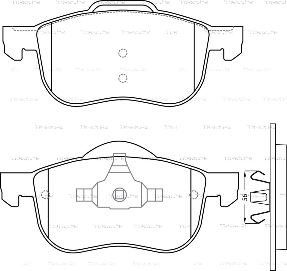 Тормозные колодки NiBK передние для Volvo S80 I 1998-2006. Артикул PN0137