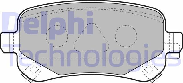 Тормозные колодки Delphi (Low-Metallic) задние для Dodge Journey I 2008-2026. Артикул LP2174