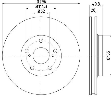 Тормозной диск Nisshinbo. Артикул ND1032
