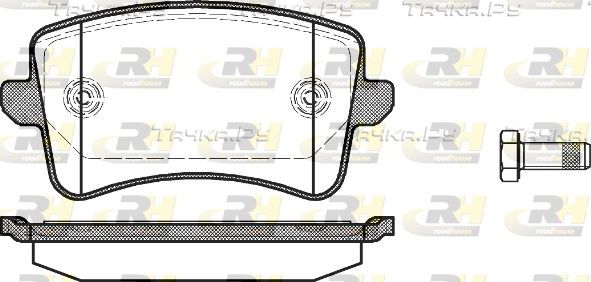 Тормозные колодки RoadHouse задние для Audi A4 IV (B8) 2007-2015. Артикул 21343.00