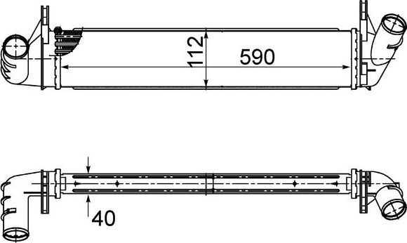 Интеркулер Mahle Behr. Артикул CI 495 000S