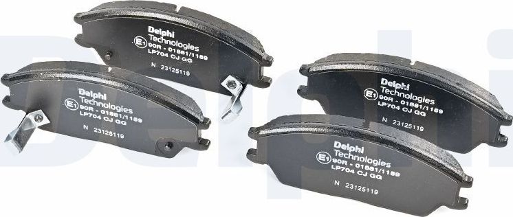 Тормозные колодки Delphi (Low-Metallic) передние для Hyundai Getz I 2002-2010. Артикул LP704