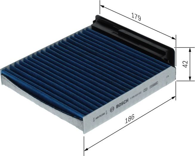 Салонный фильтр Bosch ФИЛЬТР+pro. Артикул 0 986 628 602