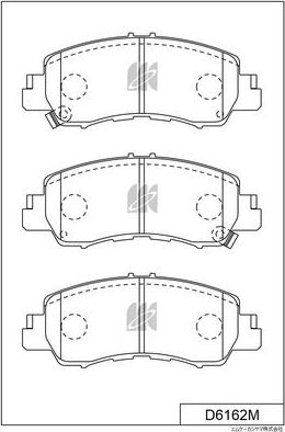 Тормозные колодки MK Kashiyama. Артикул D6162M