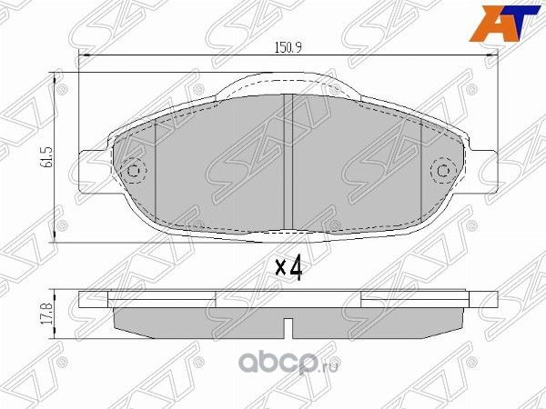 Колодки тормозные FR PEUGEOT 3008308CC308SW5008 (SAT). Артикул ST425426