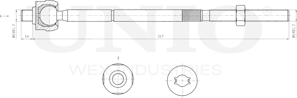 Тяга рулевая (Unio). Артикул SSP-30086