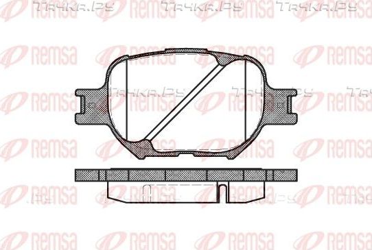 Тормозные колодки Remsa передние для Toyota Matrix I (E130) 2002-2004. Артикул 0742.00